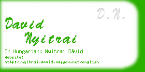 david nyitrai business card